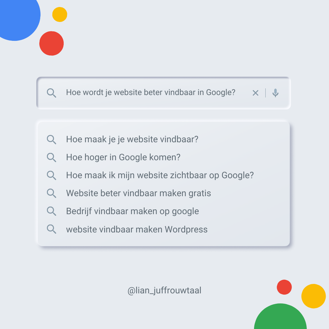 hoe word ik vindbaar op google