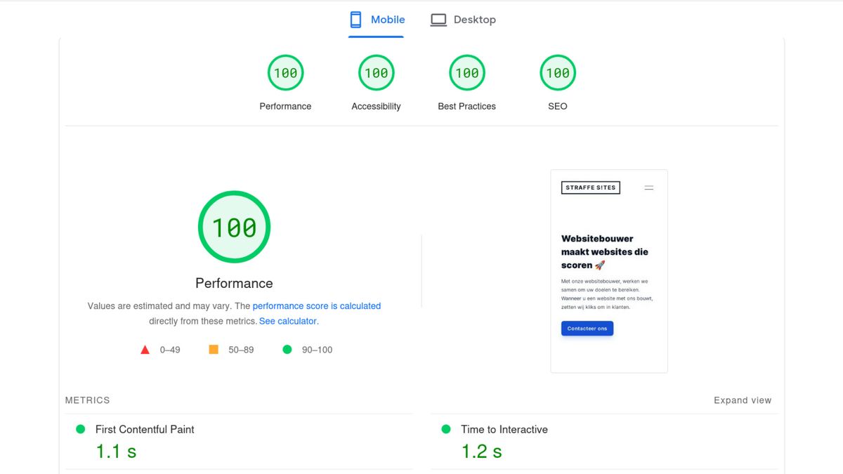 website omhoog in google